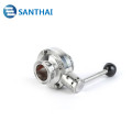 Hot sell Sanitary Stainless Steel Pull Handle Brew Beer Dairy Product Butterfly Valve